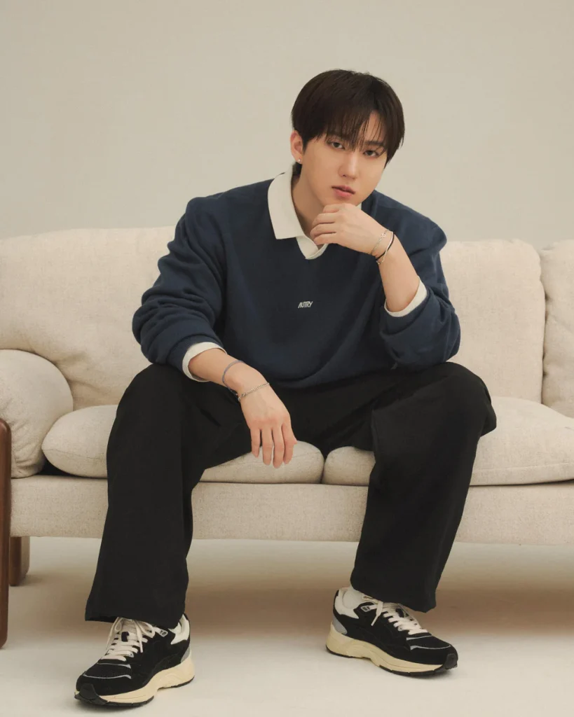 Changbin at Autry headquarters in Dolo, Italy, as the brand's first Global Brand Ambassador