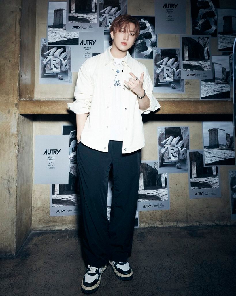 Changbin at Autry headquarters in Dolo, Italy, as the brand's first Global Brand Ambassador
